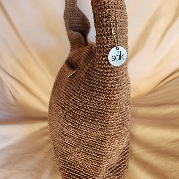 The SAK large brown woven lined HOBO bag BOHO - Picture 4 of 10